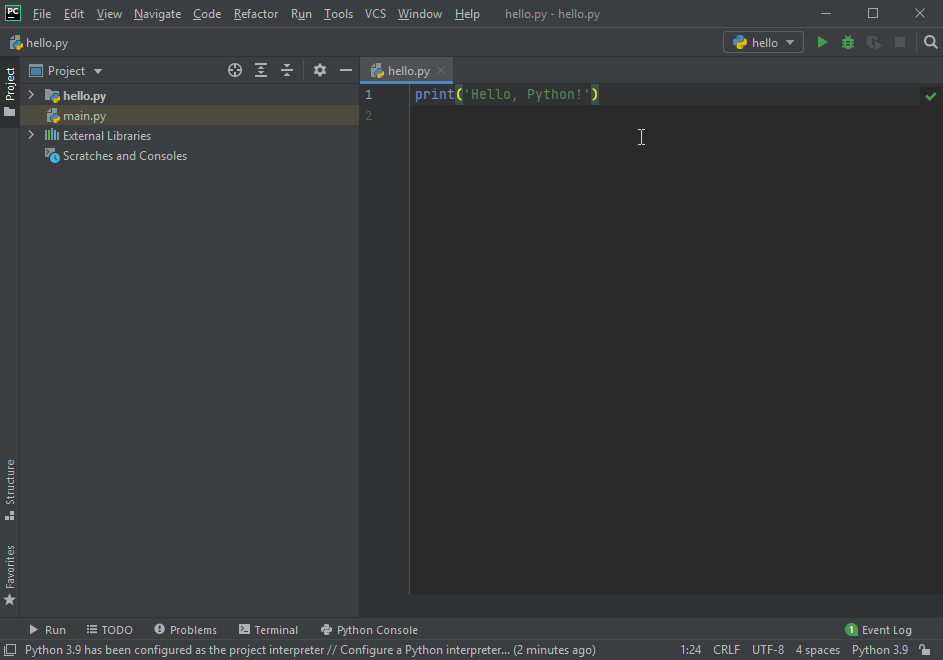 PyCharm для Python у Windows